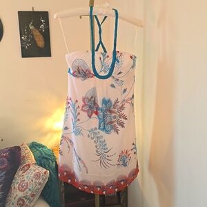 Gorgeous 100% silk youth halter dress